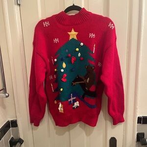 Karen Scott Red Christmas Sweater